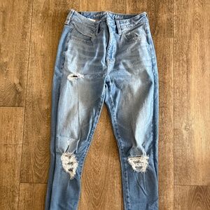 American Eagle High Rise Jeggings Ripped Dream Jeans Size 4